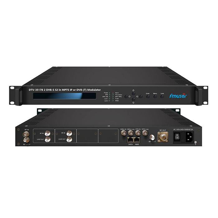 DTV-3517B 2 DVB-S S2 in MPTS IP or DVB-(T) Modulator